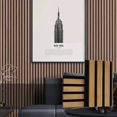 Planche acoustique en bois 100% polyester pour résonance domestique