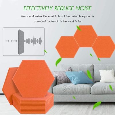 Panneau acoustique en laine de bois hexagonal insonorisé pour l'absorption du son à haute fréquence